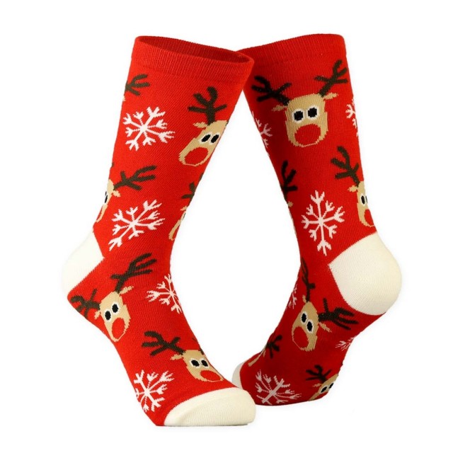 Red Christmas socks for women, price | Citysouvenirs.lt
