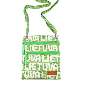 Green sports style neck pasport bag Lithuania 