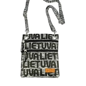 Gray sports style neck pasport bag Lithuania 