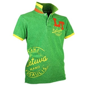 Green Polo Shirt "My Lithuania My World" – Premium Quality and Style