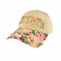 Smėlio spalvos kepurė nuo saulėsLietuva su gėlėtu snapeliu
